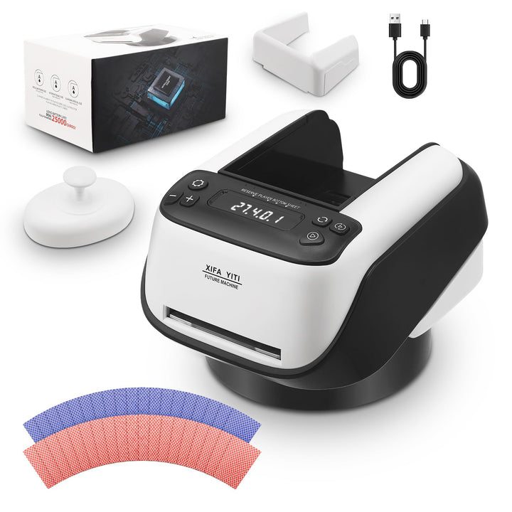 Automatische Kartenmischer und Kartensender, 360° Drehung für 1–4 Decks, Kartenmischmaschine Kartenm