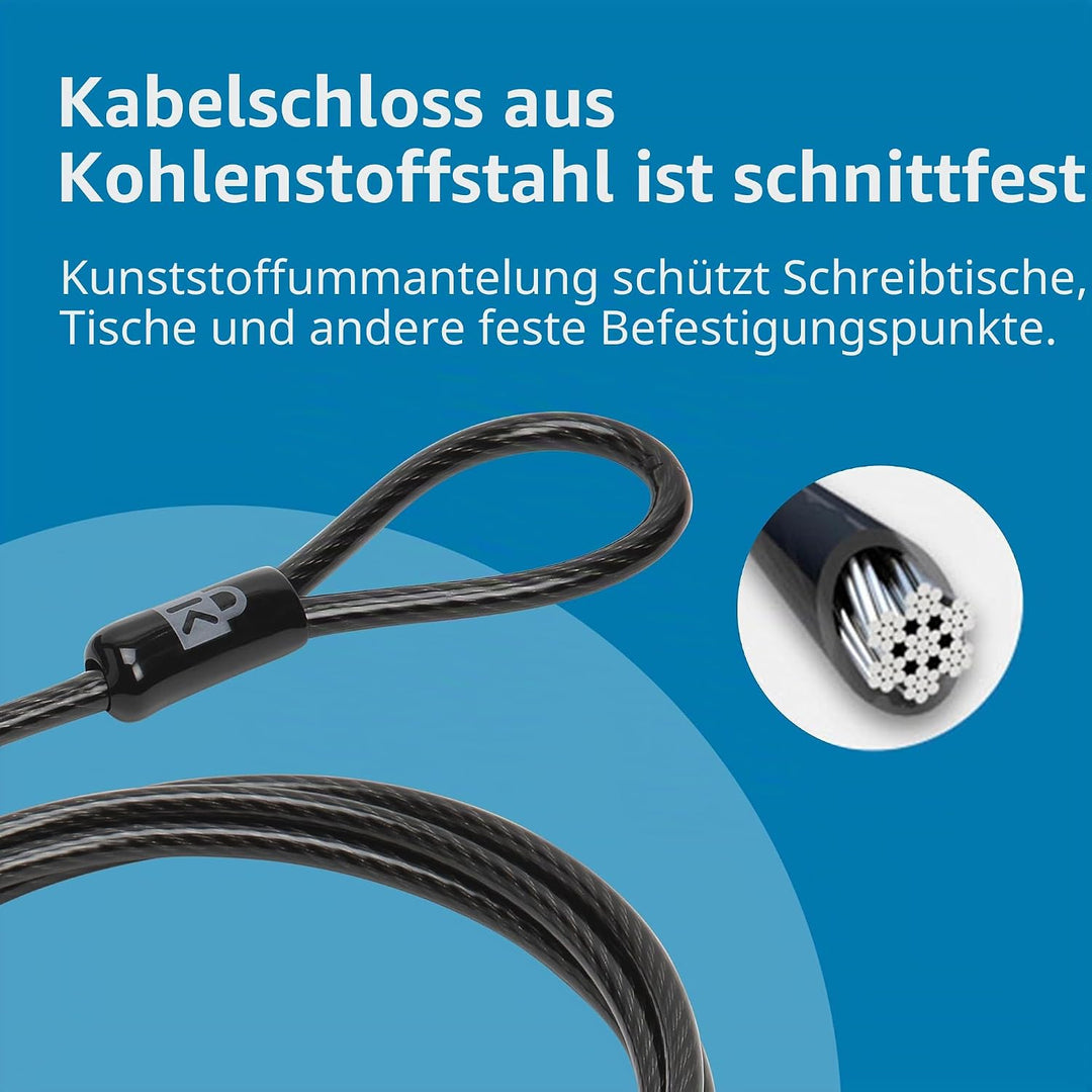 Kensington N17 Dell Notebook-Schloss – Kombination (K68008WW) schwarz, Kombination