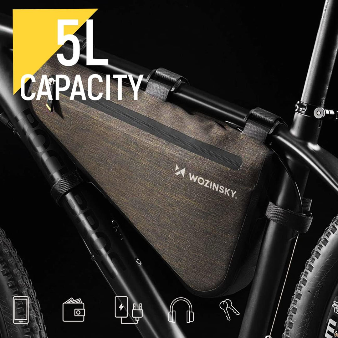 WOZINSKY Fahrradtasche Rahmentasche Wasserdicht Tasche für Fahrrad, Mountainbike, ebike, MTB, Rennra