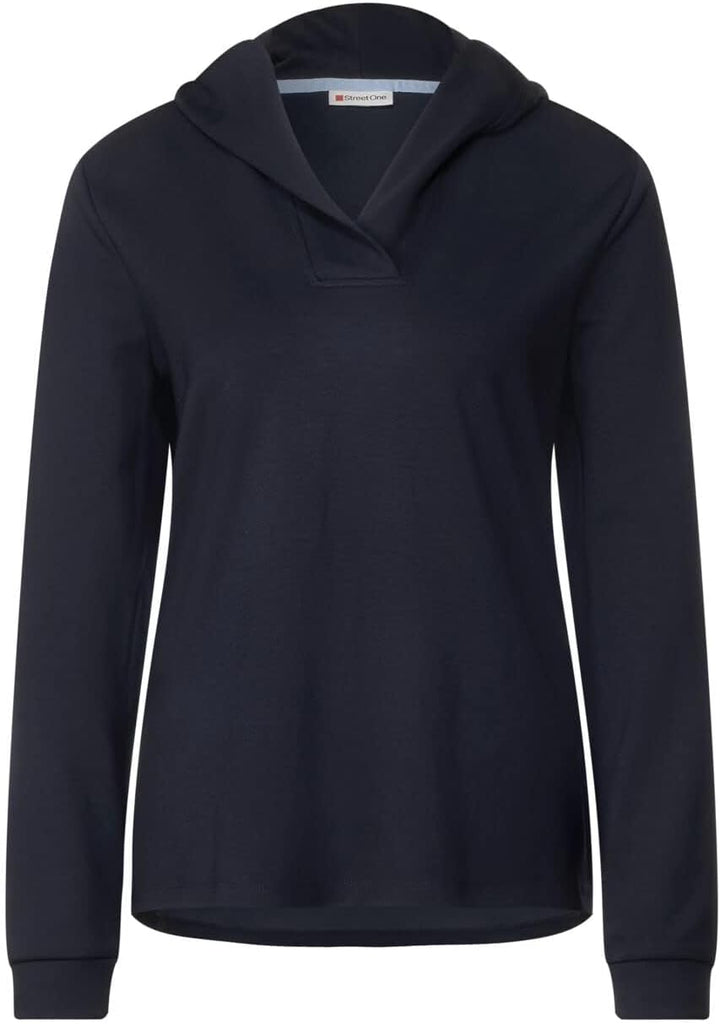 Street One Damen Hoodie 38 Dark Vintage Blue, 38 Dark Vintage Blue