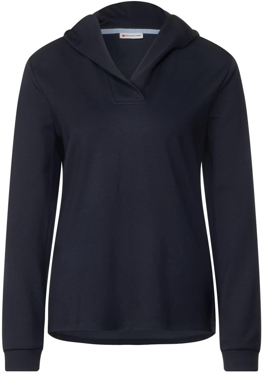 STREET ONE Damen Hoodie 40 Dark Vintage Blue, 40 Dark Vintage Blue