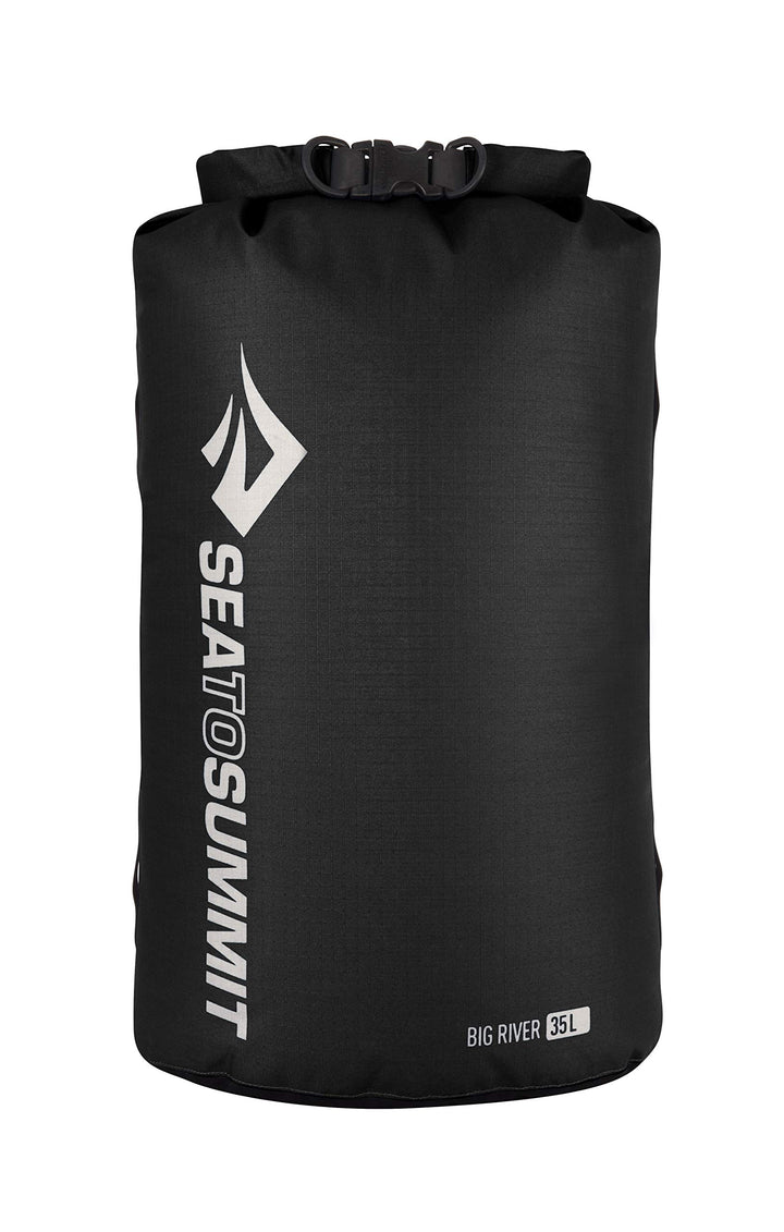 Sea to Summit Big River Dry Bag, Ultra-langlebige Roll-Top-Trockenaufbewahrung Black (Schwarz) Sport