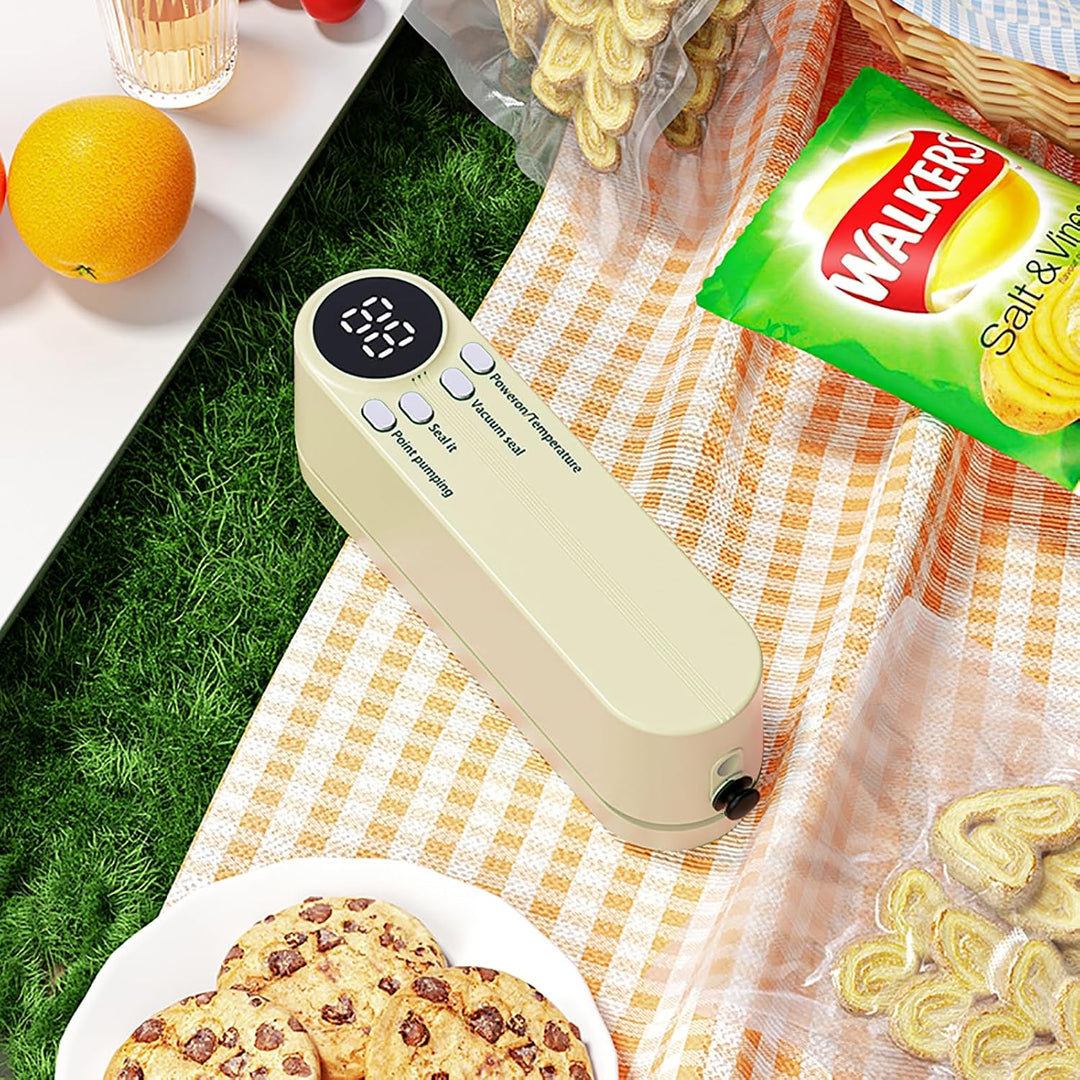 Mini Vakuumiergerät, Tragbar Vakuumierer für kontinuierliches Arbeiten mit hoher Geschwindigkeit, Fo