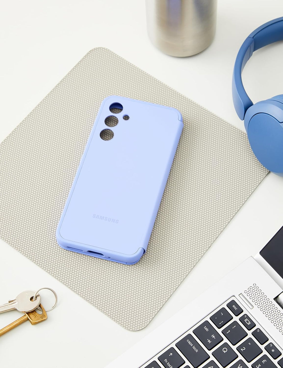 Samsung Smart View Wallet Case EF-ZA546 für das Galaxy A54 5G, Handyhülle, Schützhülle in Blueberry,