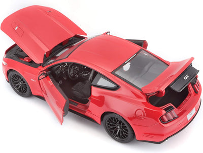 Maisto Ford Mustang '15: Modellauto mit Federung, Massstab 1:18, Türen und Motorhaube beweglich, Fer