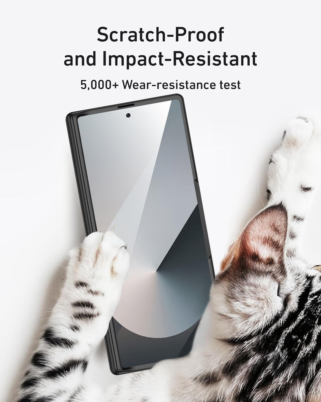 Miimall Kompatibel mit Samsung Galaxy Z Fold 7 Hülle mit Displayschutz Anti-SPY, [Magnetischer Schar