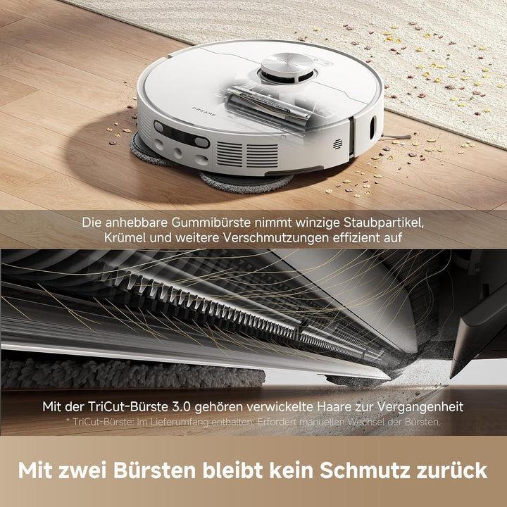 dreame L40 Ultra AE Saugroboter mit Wischfunktion, 19.000 Pa Saugkraft, viele Bürsten und EIN Flexib