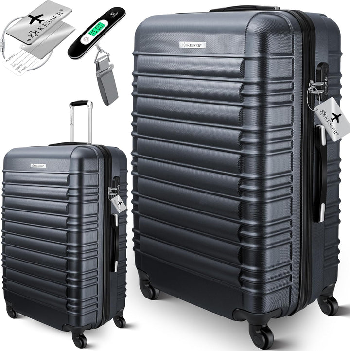 KESSER® Reisekoffer Hartschalen-Koffer Inkl. Kofferwaage + Gepäckanhänger Trolley Gepäck Rollkoffer