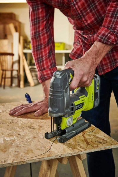 RYOBI 18 V ONE+ Brushless Akku-Stichsäge R18JS7-0 (Hublänge 25 mm, Schnitttiefe 135/10/10 mm Holz/St