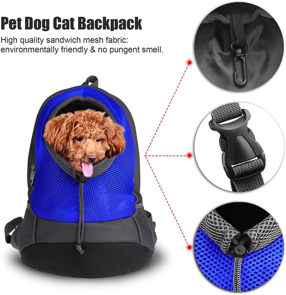 NHSUNRAY Hundetragerucksack Atmungsaktiv und Bequem Reisen Tragetasche für Haustiere Verstellbarer T