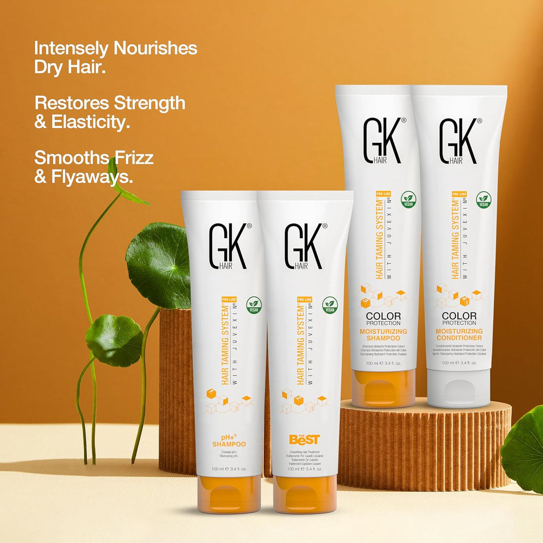 GK HAIR Global Keratin The Best Professional Hair Kit (100ml/3.4 Fl Oz) zum Glätten, Glätten von Ker