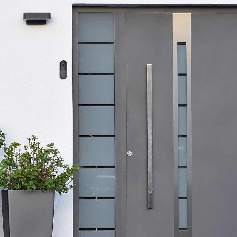 TELLUR SMART WLAN Türklingel mit Kamera, WLAN Door Bell Alexa Türklingel, PIR-Bewegungserkennung, FH