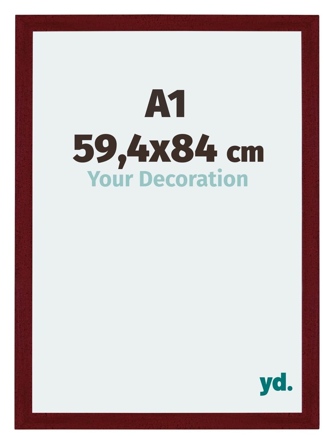 yd. Your Decoration - Bilderrahmen DIN A1 59,4x84 cm - Bilderrahmen aus MDF mit Acrylglas - Antirefl