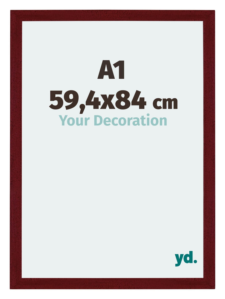 yd. Your Decoration - Bilderrahmen DIN A1 59,4x84 cm - Bilderrahmen aus MDF mit Acrylglas - Antirefl
