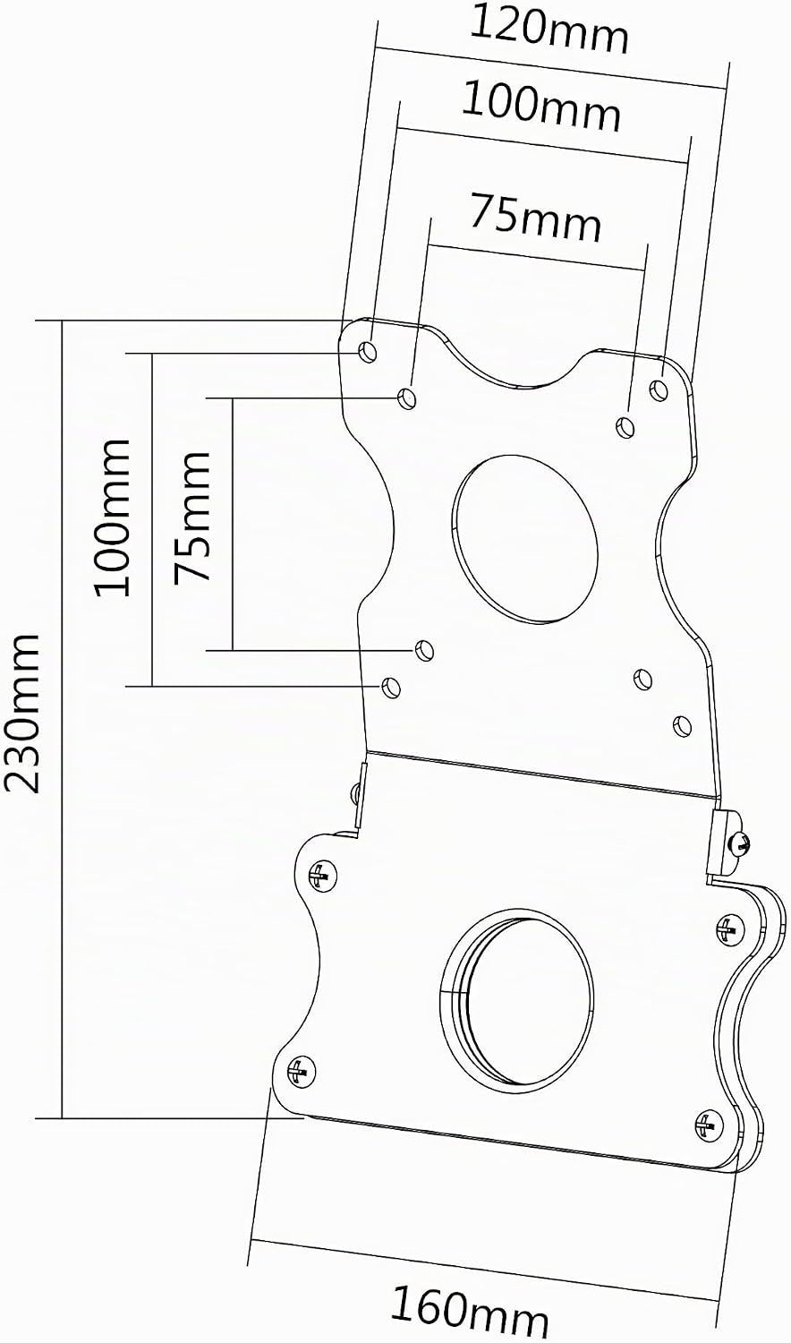 VIVO Adapter VESA Mount Kit, Bracket Set für Apple 21,5" und 27" iMac, Ende 2009 bis 2020 Modelle, L
