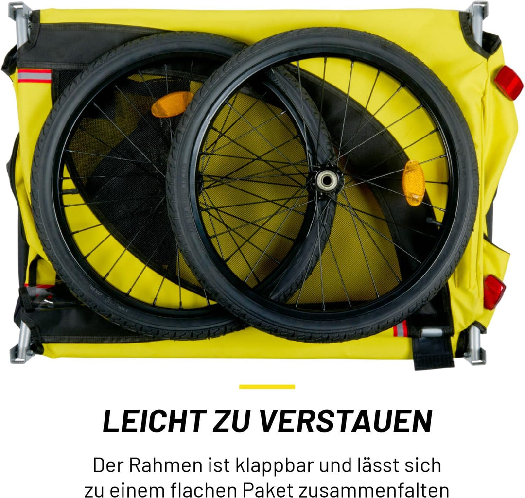 Dunlop Hundewagen - Hundebuggy max. 40KG - Hundeanhänger Zusammenklappbar - Hunde Fahrradanhänger mi
