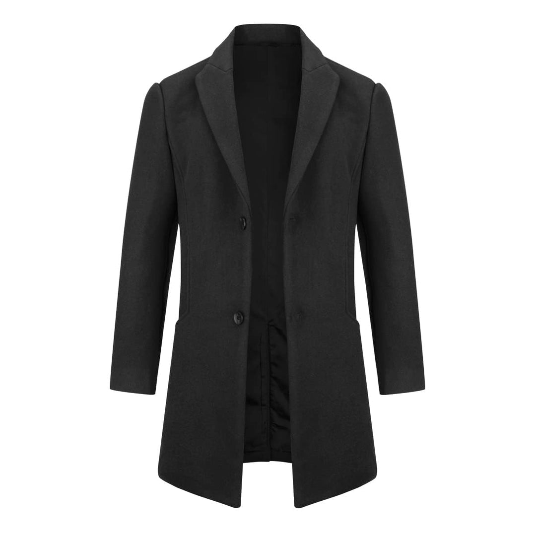 Wintermantel Herren Mantel Lang Slim Fit Herrenmantel Winter Warm Business Mantel Herren Wolle Wollm