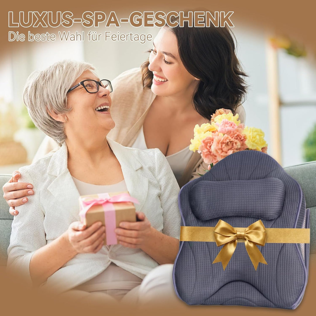Poemland Luxus Dicke, volle Körper Badewannenkissen Mat &amp; Cushion für Badewanne Kopfstütze Hals Schu
