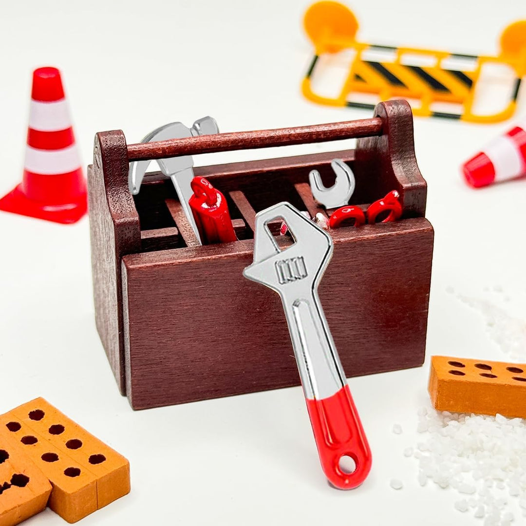 Wichtel Zubehör Baustelle,24Pcs Wichtel Baustelle Set,Miniatur Wichtel Zubehör,Wichteltür Baustelle