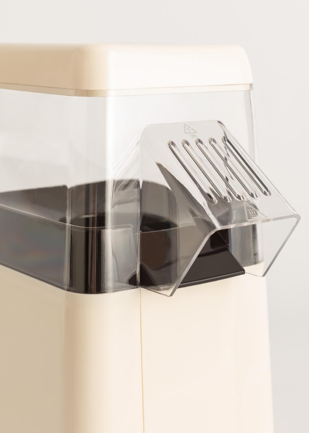 CREATE/POPCORN MAKER/Elektrische Popcornmaschine Cremeweiss/Retro-Stil, Fettfrei, Ölfrei, einfache B