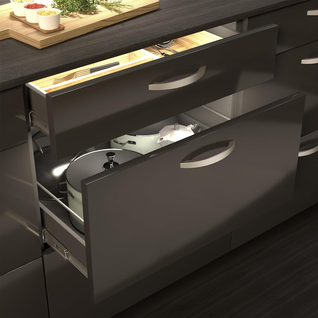 15 x SO-TECH® Möbelgriff Bügelgriff Bogengriff Deja BA 128 mm Edelstahloptik 15 x Finition acier ino