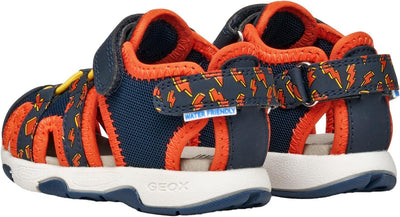 Geox Baby-Jungen Multy Boy B Sandalen, Navy Orange