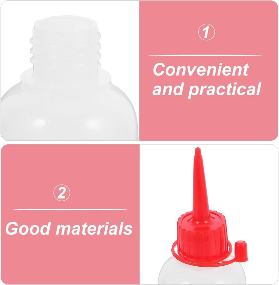 OSALADI 10st Plastikflasche Durchsichtige Leimflaschen Applikatorflasche Mit Schmaler Spitze Flasche