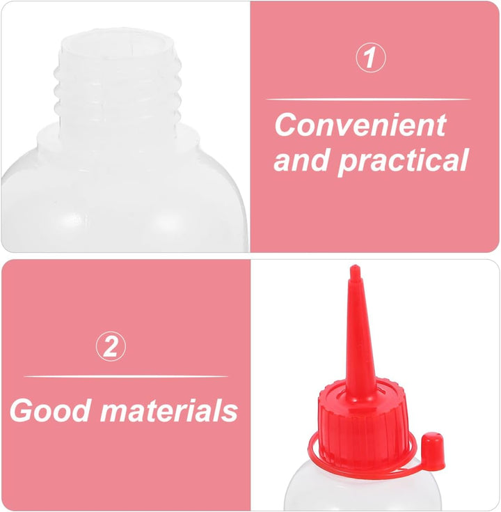 OSALADI 10st Plastikflasche Durchsichtige Leimflaschen Applikatorflasche Mit Schmaler Spitze Flasche