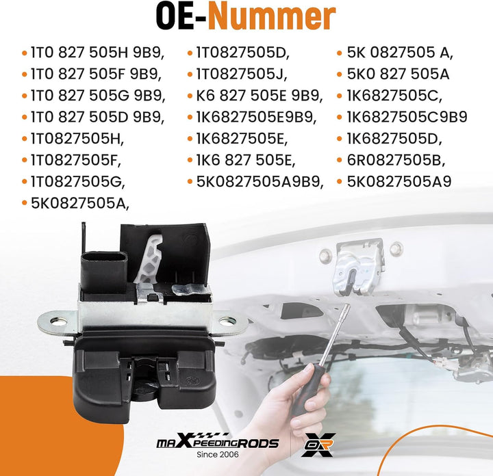 maXpeedingrods Heckklappenschloss für VW Golf 5 2003-2016 1T0827505H