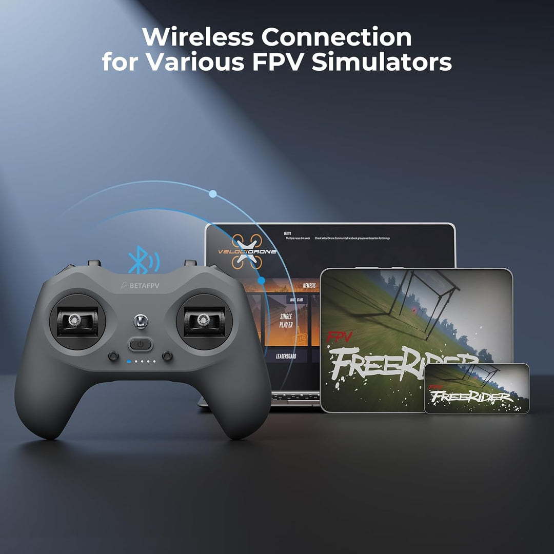 BETAFPV LiteRadio 4 Funksender Fernbedienung mit 5D-Trimmschalter, 10-CH Bluetooth-Verbindung, FPV-S