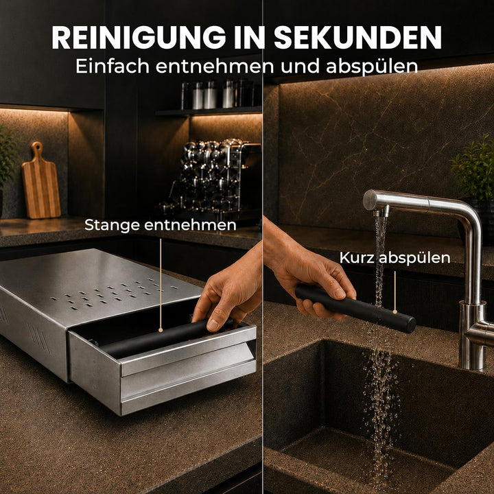 scarlet espresso | Sudschublade »Professionale« für Kaffeesatz, Abklopfbehälter für Siebträger, gumm
