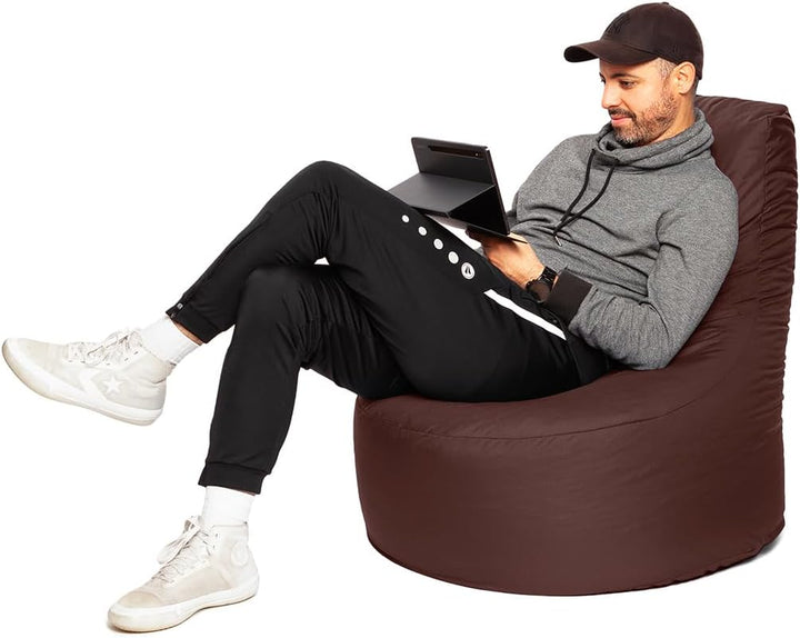 PATCH HOME Gamer Kissen Lounge Kissen Sitzsack Sessel Sitzkissen Bean Bag + Würfel/Hocker mit Reissv