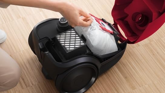 Bosch Staubsauger mit Beutel Serie 2 BGLS2RD1, Rot | Made in Germany, Hygiene-Filtersystem, Grosser