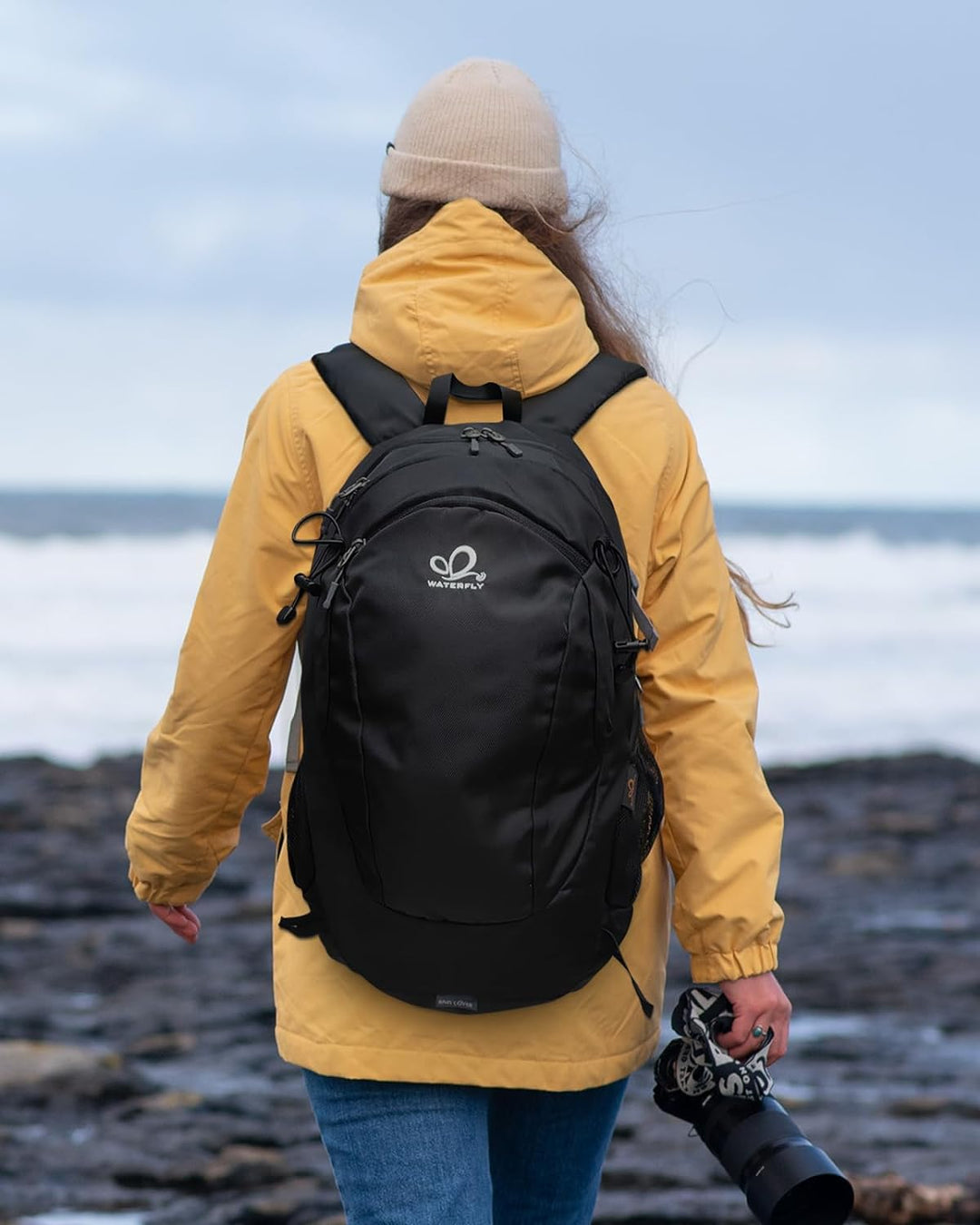 WATERFLY Wanderrucksack 30L Trekkingrucksack Reiserucksack: Wasserdicht Wandern Rucksack Trekking Ou