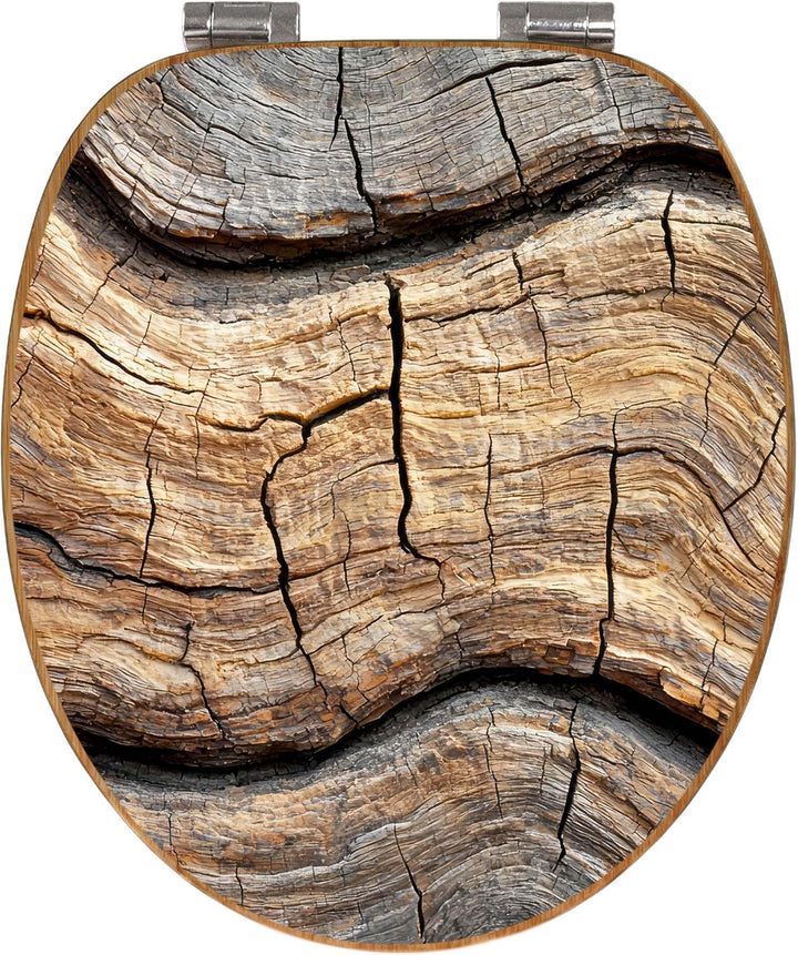 banjado Design WC Sitz Bambus Absenkautomatik 45,8x37,5cm - Toilettendeckel mit Absenkautomatik Holz