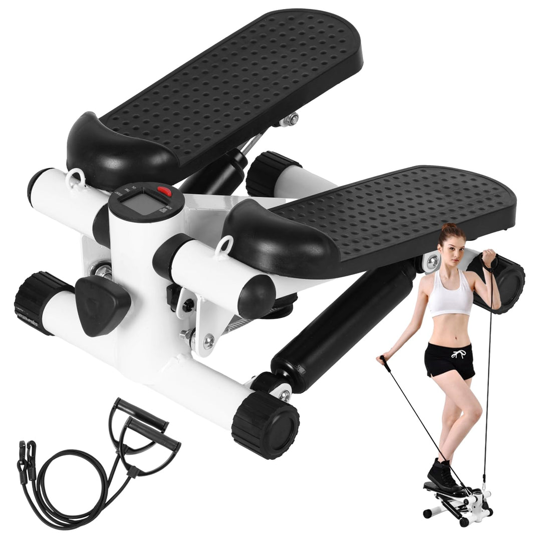 Mini-Stepper, Übungsstepper mit Widerstandsbändern, LCD-Display, luftbetriebener Treppenstepper, Ger