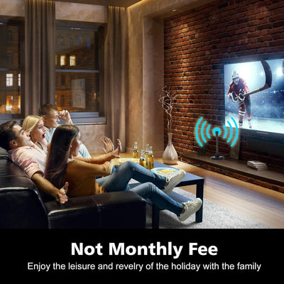 [2023 Neuest] Interne TV-Antenne, Verstärkte HDTV-Antenne mit Signalverstärker 4K HD VHF UHF FM für