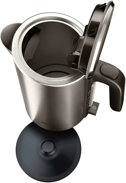 Braun Identity Collection WK5200BK, Elektrischer Wasserkocher aus Edelstahl, 1,7L Fassungsvermögen,