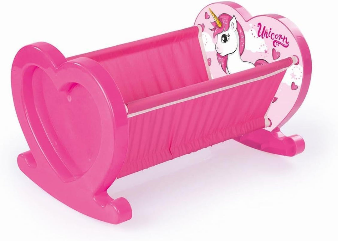 Dolu Unicorn My First Doll Cradle - Pink, Spielzeug-Kinderwagen, Wiege, Kleinkind, kleines Kind