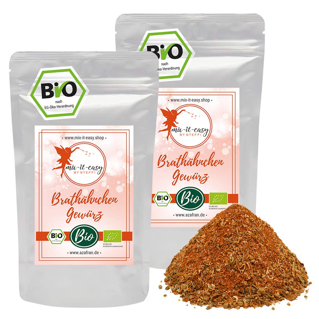 Azafran BIO Brathähnchen/Gewürzzubereitung/Hähnchen Gewürz by Mix it Easy 500g 500 g (1er Pack), 500