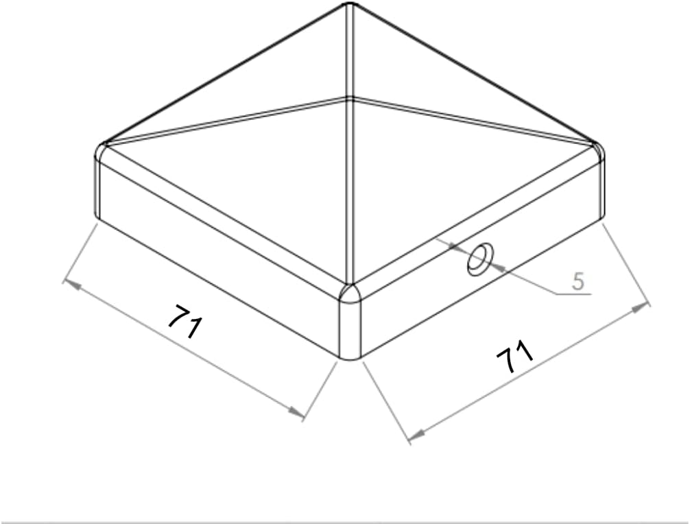TRIBECCO® 10 Pfostenkappen 7x7 cm - 70x70 mm Zaunpfosten Kappen für Holzpfosten Abdeckkappen für Zau