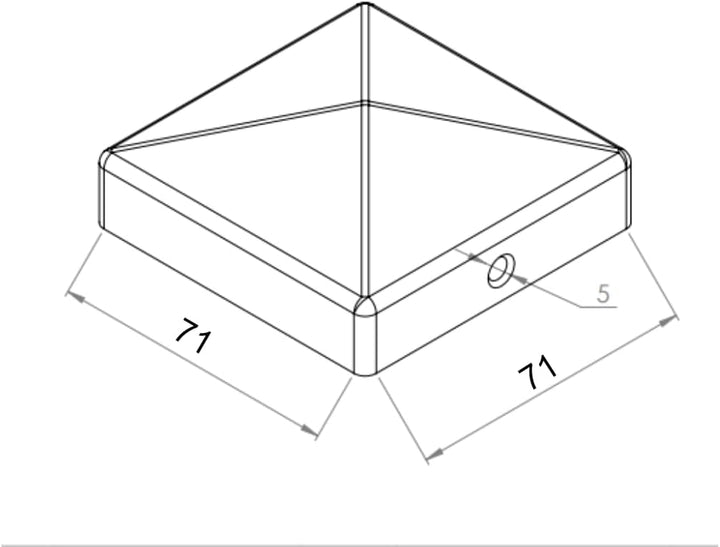 TRIBECCO® 10 Pfostenkappen 7x7 cm - 70x70 mm Zaunpfosten Kappen für Holzpfosten Abdeckkappen für Zau