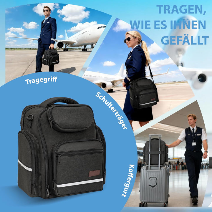 Pilotentasche, Flugtasche für Aviation Headset mit Polsterung, Passend für Headset, iPad & Flugzubeh