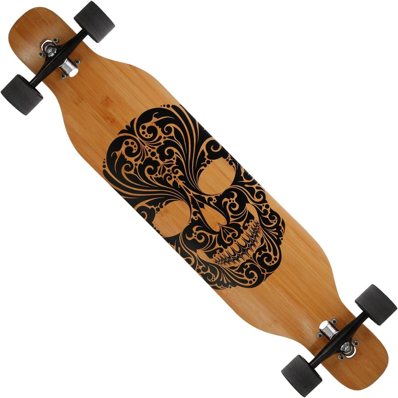 FunTomia Longboard mit 3 Flex Stufen Drop Through Cruiser Komplettboard Mach1 Speed Kugellager T-Too