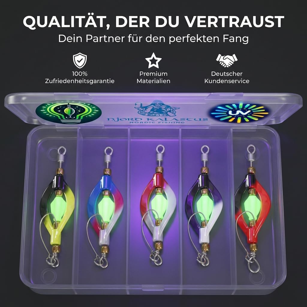 Njord Kalastus Double Spoon Forelle UV-Aktiv und Selbstleuchtend (4g) 5cm Twister Spinner Forelle |