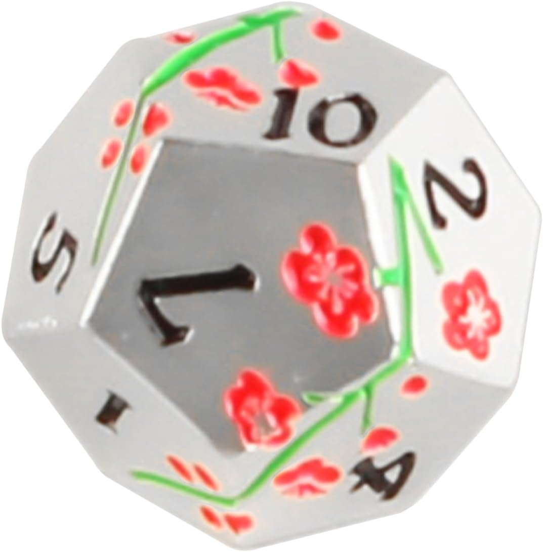 7 Stücke Würfel Metall Blume Würfel Set Blume Geformt Metall Würfel Tabelle Spiel Würfel
