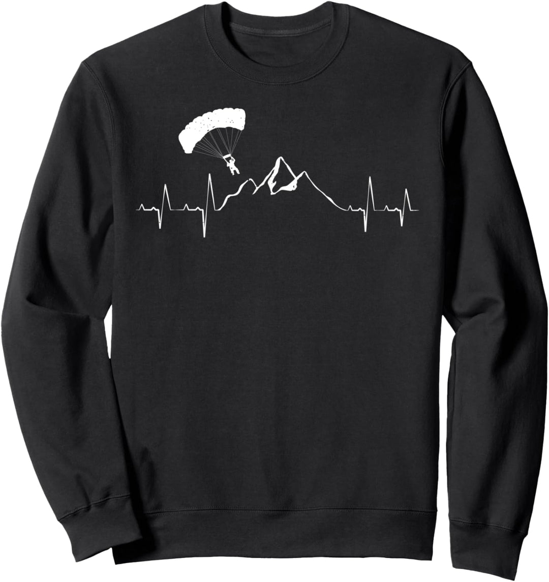 Gleitschirm-herzschlag Mit Gebirgsherzfrequenz Von Sweatshirt
