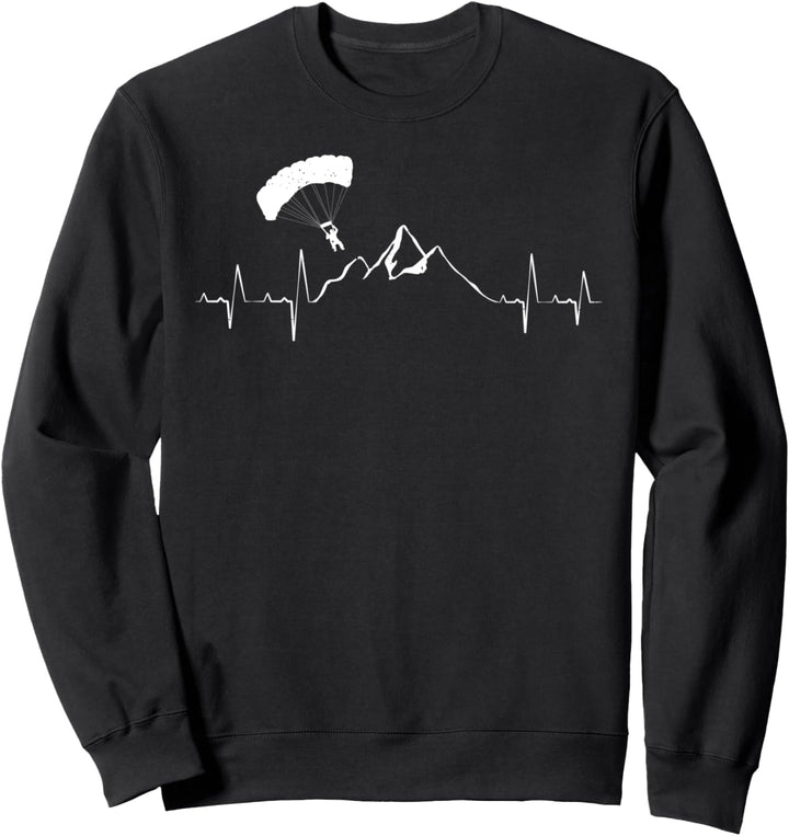 Gleitschirm-herzschlag Mit Gebirgsherzfrequenz Von Sweatshirt