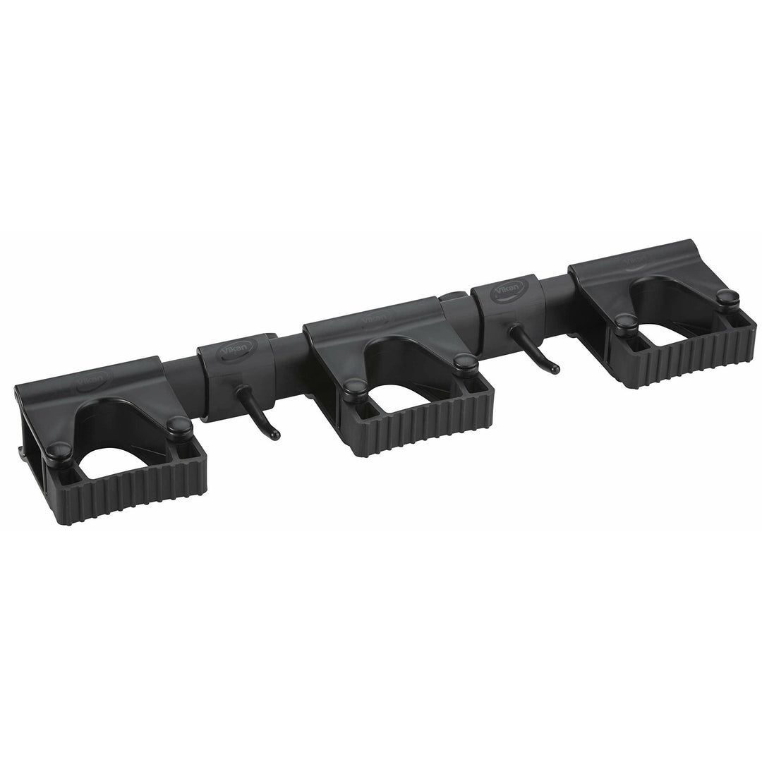Vikan Hygienisches Hi-Flex Wandhalterungssystem, Schwarz, Schwarz