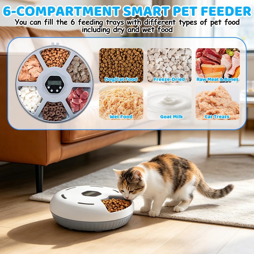 Nassfutterautomat für Katzen, HOVCEH Futterautomat Katze Nassfutter, Katzenfutter Automat Nassfutter